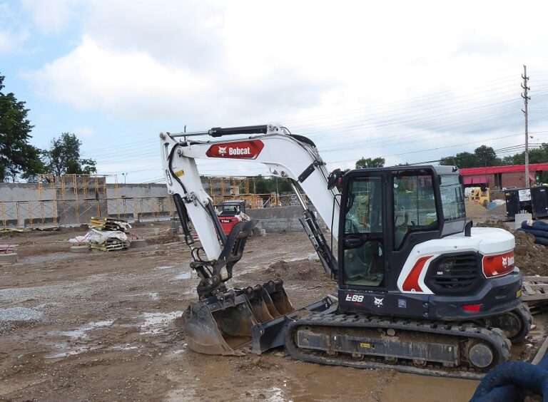 Bobcat Mini X at a construction site in Orange County CA